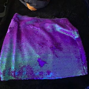 Purple sequin skirt